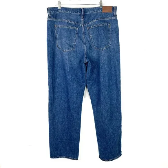 NWT Madewell Tall Low-Slung Straight Jeans Palmina Wash Size 32T 32 TALL NEW - Picture 7 of 12